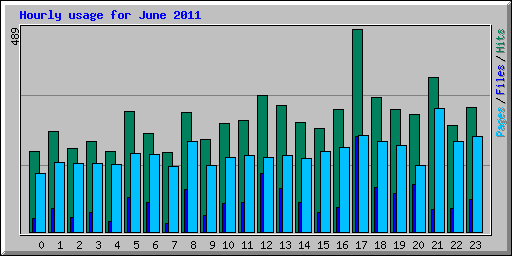Hourly usage for June 2011