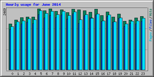Hourly usage for June 2014