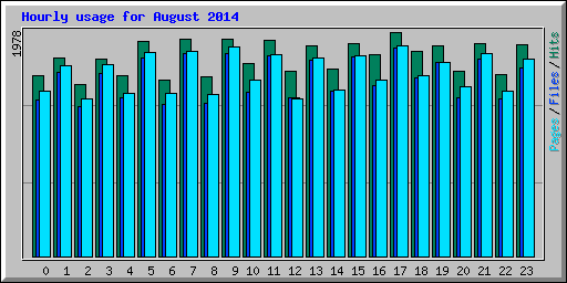 Hourly usage for August 2014