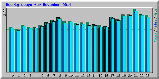 Hourly usage for November 2014