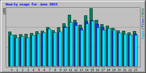 Hourly usage for June 2015