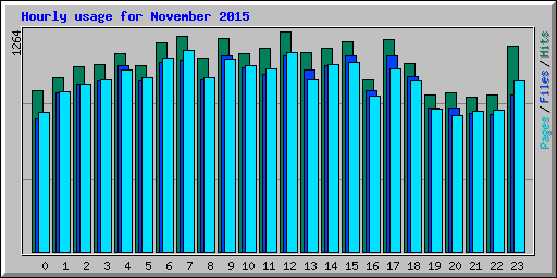 Hourly usage for November 2015