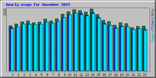 Hourly usage for December 2015
