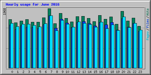 Hourly usage for June 2016