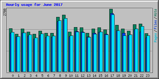 Hourly usage for June 2017
