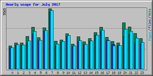 Hourly usage for July 2017