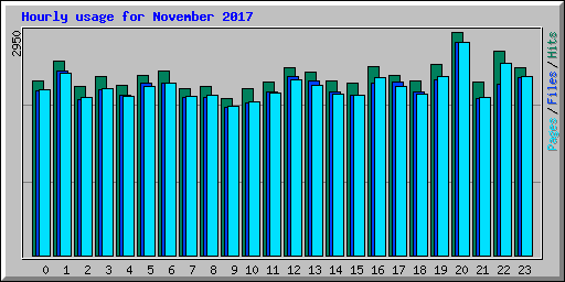 Hourly usage for November 2017